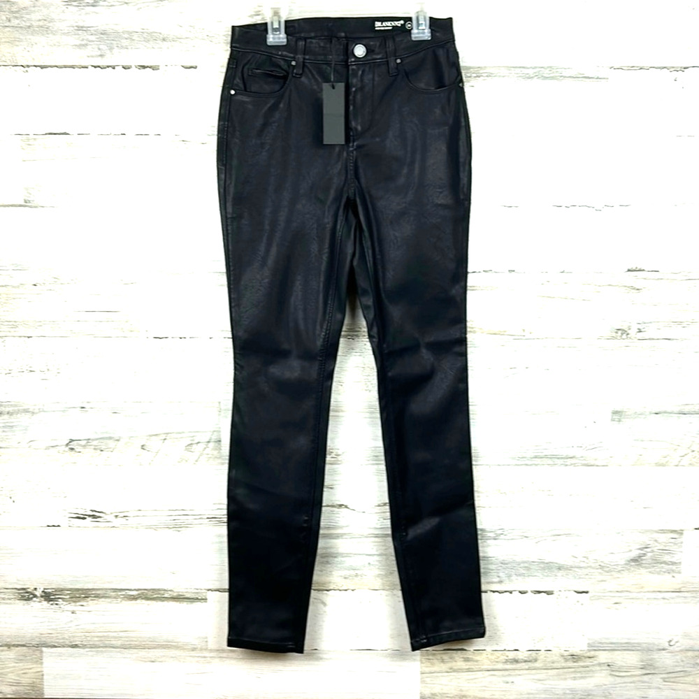 Blank NYC Womens 26 Black Vegan Leather Skinny Pants Luxe Y2K NWT